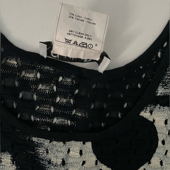 Christian Dior Boutique Galliano Era Crop Knit Painted Perforated Tank Art 10 - Picture 5 of 10